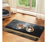 Tapis de nourriture super absorbant pour chien, paysage Thunder - Tapis d'alimentation pour gamelles d'eau et de nourriture - Tapis antidérapant et imperméable pour le sol - Séchage rapide - Pour