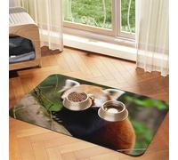 Tapis de nourriture super absorbant pour chien, petit panda rouge, tapis d'alimentation pour gamelles de nourriture et d'eau, tapis de placement antidérapant et imperméable pour le sol, distributeur