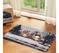 Tapis de nourriture super absorbant pour chien, tapis d'alimentation pour animaux de compagnie pour gamelles de nourriture et d'eau, tapis de placement antidérapant et imperméable pour les sols, tapis