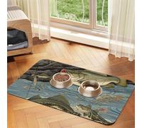 Tapis de nourriture super absorbant pour chien, tapis d'alimentation pour animaux de compagnie pour gamelles de nourriture et d'eau, tapis de placement antidérapant et imperméable pour les sols, tapis