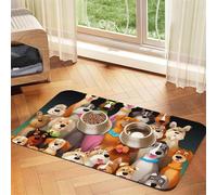 Tapis de nourriture super absorbant pour chien, tapis d'alimentation pour animaux de compagnie pour gamelles de nourriture et d'eau, tapis de placement antidérapant et imperméable pour les sols, tapis