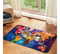 Tapis de nourriture super absorbant pour chien, tapis d'alimentation pour animaux de compagnie, tapis d'alimentation pour gamelles de nourriture et d'eau, tapis de placement antidérapant et