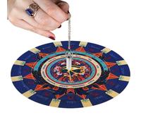 Tapis de panneau de pendule, tapis de pendule de divination - Tapis de souris rond portable - Tapis de pendule d'astrologie de 8,5 pouces pour divination, tapis de souris co