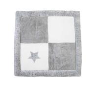 Tapis De Parc Antiderapant Indoor - Imprime Etoiles Grises - 100x100 Cm