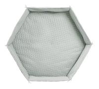 roba Tapis de Parc Doux avec Bords "roba Style" Hexagonal - Imperméable - Diamètre 114 cm - Vert Givré