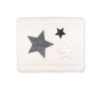 BEMINI - Tapis de Parc - 75x95 cm - Collection Stary - motifs étoiles Ecru - en Softy