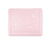 BEMINI - Tapis de Parc - 75x95 cm - Collection Stary - motifs étoiles Rose pale - en Terry