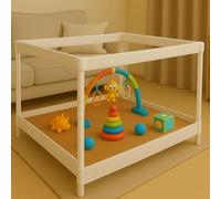 Tapis de Parc Imperméable Réversible Confortable - 90x90x3 cm 95x95x3 cm - Tapis De Jeu Pour Enfant Bébé - Facile à Laver - Épaisseur 3 cm - Disponible en Plusieurs Couleurs (Moutarde, 90x90 cm)