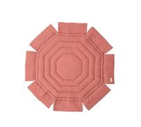 Tapis De Parc Rond Bicolore Rose Poudré Rose