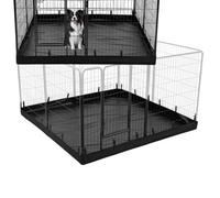 Tapis de parc pour chien - Tapis de clôture d'intérieur pour chat | Tapis de mise bas antidérapant | Tapis de cage réutilisable pour animal domestique | Tissu Oxford lavable - Tapis imperméable pour