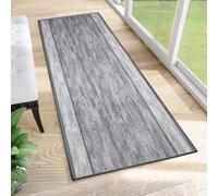 Tapis de passage au mètre Entrée Salon Chambre à coucher Tapis à poils courts Moderne Design Antidérapant Gris 100 x 500