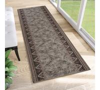 Tapis de passage au mètre Pont Salon Chambre à coucher Tapis de courtoisie Moderne Design Antidérapant Chiné Gris Rouge Cuisine 120 x 300