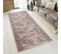 Tapis de passage au mètre Pont Salon Chambre à coucher Tapis de courtoisie Moderne Design Antidérapant Gris Beige Estompé Figures Cuisine 80 x 300