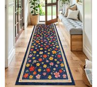 Tapis de Passage Couloir Long Antidérapant Tapis Cuisine Devant Evier 100 x 400 cm Tapis de Cuisine Lavable Tapis d'entrée Interieur Tapis de Porte Absorbant Tapis de Sol pour Salon Chambre à Coucher