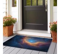 Tapis de Passage Couloir Long Rêve de Vortex sous Un Ciel étoilé Cuisine Devant Evier Antidérapant 80x200 cm Absorbant Tapis d Entree Interieur pour Bleu Marine Orange