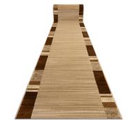 Tapis de Passage Royal FB23 Rectangle, Cadre - Tapis de Couloir pour Salle à Manger, Cuisine, entrée - Beige/crème 70x1250 cm