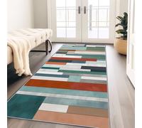 Tapis de Passage Simple Vertikal Gestreift Kariert 65 x 240 cm Antidérapant et Lavable Interieur Rug, Bunt Tapis de Couloir pour Entree Couloir Salon Chambre à Coucher Cuisine