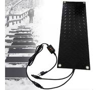 Tapis de passerelle pour fonte des neiges, tapis extérieur chauffant de 10 X 30 pouces avec cordon d'alimentation, atteignant des températures jusqu'à 140 °F/60 °C, adapté aux escaliers et trottoirs
