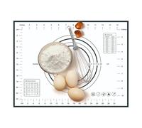 Tapis de pâtisserie en silicone anti-adhésif - 40 x 30 cm - Tapis de cuisson en silicone pour biscuits, pain, cuisine, four, comptoir à pizza, cuisine