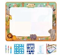 Tapis de peinture à l'eau, tapis de dessin et de coloriage avec modèles et stylos, tampons, moules. Jouets éducatifs sans coloriage, réutilisables, amusement infini avec dessin Desert Animals 150*100