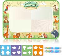 Tapis De Peinture À L'Eau, Tapis Magique Dessin Réutilisable Avec 4 Modèles, 2 Stylos Et 1 Toile Dessin Eau, 44X30Cm Thème Animaux De La Forêt, Jouet Éducatif Pour Filles Et Garçon[ARD915252]