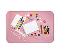 Tapis de peinture en silicone - 61 x 40 cm - Tapis de bricolage en silicone pour enfants, tapis d'activités de dessin avec côtés surélevés | Feuille d'artiste antidérapante pour moulage de moules