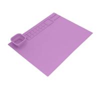 Tapis de peinture en silicone épais, durable, facile à nettoyer, grand format, pour activités artistiques des enfants, 49 x 39 cm (Violet)