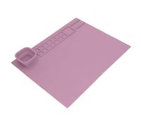 Tapis de peinture en silicone épais, durable, facile à nettoyer, grand format, pour activités artistiques des enfants, 49 x 39 cm (Rose)