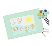 Tapis De Peinture en Silicone,Feuille De Dessin avec Palette - 60x40cm Tapis De Peinture Enfant Pliable | pour Projets De Pâte À Modeler Moulage Dessin Coloriage Artiste Étudiant Maison