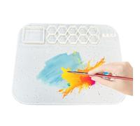 Tapis de Peinture en Silicone - Station De Peinture Enfant avec Gobelet,Plateau Palette Antiadhésif Outil De Moulage Résine - pour Argile Couleur Dessin Bureau Artisanat