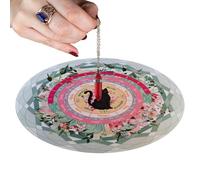 Tapis de pendule de divination | Bloc de messages métaphysiques - Tapis de souris rond de 8,5 pouces, coussin de radiesthésie avec pendule pour message me