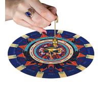 Tapis de pendule rond, coussin de pendule - Coussin de divination | Tapis de pendule de décision de forme ronde, tapis de souris avec pendule d'astrologie 8,5 pu