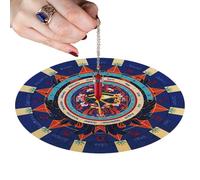 Tapis de pendule rond, tapis de planche d'astrologie doux - Tapis de souris de divination radiesthésique, 21,6 cm, forme ronde pour jeu de société