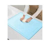 Tapis de pétrissage en silicone grande taille, surface antiadhésive, tapis pâte à rouler avec échelle, revêtement feuille pâtisserie cuisine, ustensiles cuisson Pour Pâtisserie(Blue,40x50cm)