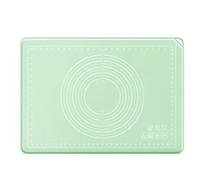 Tapis de pétrissage en silicone grande taille, surface antiadhésive, tapis pâte à rouler avec échelle, revêtement feuille pâtisserie cuisine, ustensiles cuisson Pour Pâtisserie(Green,50x70cm)