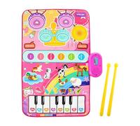 Tapis de Piano - Jouet Éducatif Piano et Batterie Jazz,Tablette d'apprentissage Musical pour Maternelle,pour Maison Voyage Chambre Salon Fête Éducation Préscolaire