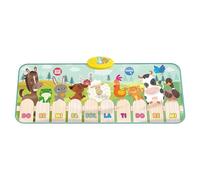 Tapis de piano pour sol | Instruments interactifs avec 9 sons d'animaux - Tapis de clavier de piano - Gym, crèche, jeu sensoriel, apprentissage, développement à la maison des âgés
