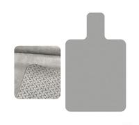 Tapis de Pilates doux avec base en silicone et suédine artificielle pour absorber la sueur et protéger contre la saleté (gris)