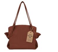 Tapis de pique-nique 2 en 1 et sac de transport convertible, marron, 35.0 X | Tapis pliable, sac portable, utilisation en plein air, multifonction, 2 en 1, tapis de pique-nique convertible