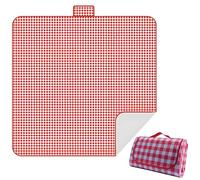 Tapis De Pique-Nique avec Poignée De Transport Pas De Sable Et Facile À Nettoyer pour Le Camping, La Plage, Les Parcs, La Famille Et L'extérieur (Rouge,1.5x2m)