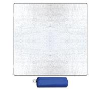 Tapis de Pique-Nique en Aluminium Double Face 195 x 180 cm, Couverture en Aloe Thermique, Escalade de Montagne de Survie, Feuille de Loisirs Pliable