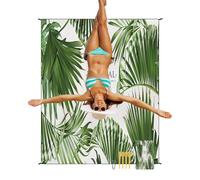 Tapis de pique-nique en plein air, couverture de pique-nique en plein air - Tapis de plage imperméable 222 x 200 cm, coussin de camping avec 4 poches d'angle et 4 piquets de sol anti-vent