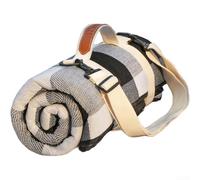 Tapis de pique-nique imperméable et confortable avec rembourrage en éponge épaisse et tissu solide pour une assise prolongée en plein air dans les parcs ou la plage (noir)