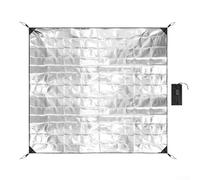 Tapis de pique-nique imperméable, indéchirable et résistant à l'humidité en aluminium avec noyau en polyéthylène épais et design double face pour une utilisation en extérieur (180 x 200 cm (avec sac)