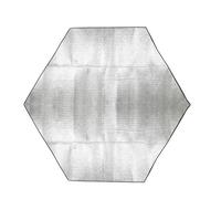 Tapis de Pique-Nique Voyage argenté - Feuille d'aluminium for Une Fonction Anti-humidité Hexagonal pour Le Camping ou Les Pique-niques