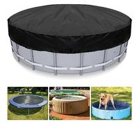 Tapis de piscine rond pour piscine de 120 cm, tissu Oxford imperméable avec corde de fixation conçue pour protéger la piscine des feuilles et de la poussière