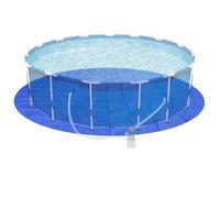 Tapis de piscine | Tapis de piscine rond en feuille d'aluminium imperméable - Tapis de sol pour piscine - Rembourrage sous la piscine - Tapis de sol de piscine d'extérieur pliable pour le sol