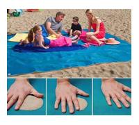 Tapis de plage - Bleu - 2m*2m - Synthétique - Rectangulaire - Lavable