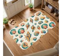Tapis de plage côtière, algues, turquoise, antidérapant, pour la maison, le salon, la chambre à coucher, le couloir, le bureau, 1,5 x 2,1 m