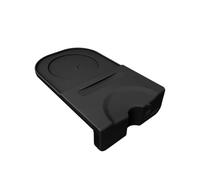 Tapis de plan de travail Espresso Coffee Tamper Corner Pad | Non-Slip Corner Mat with Handle Holder for Coffee Tool Placement(Black 15x9.5cm)